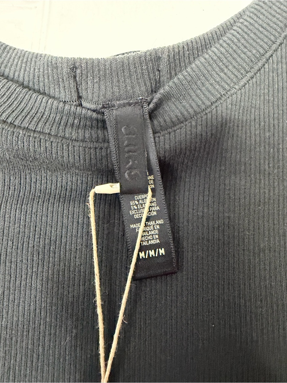Skims Cotton Ribbed Shirt - Soot - Picture 3 of 8